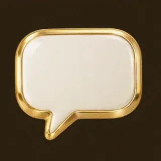 Gold speech bubble — Roospin