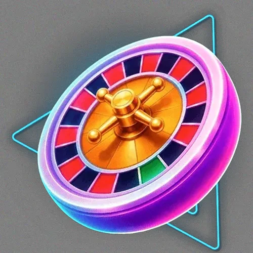 Neon roulette wheel