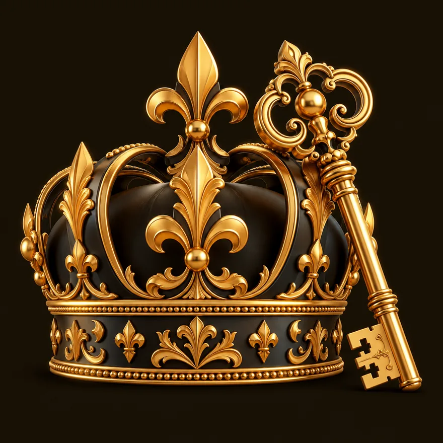 Royal crown and key — Roospin