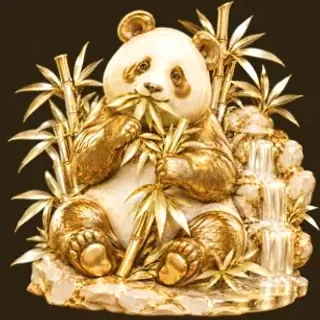 Panda eating bamboo — Roospin